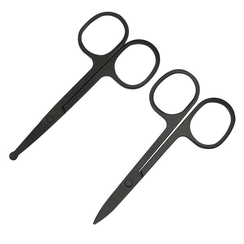 Ciseaux de coiffure pour le nez, en acier inoxydable, léger, à pointe ronde, tondeuse de beauté, ergonomique, coupe-cheveux pour le nez
