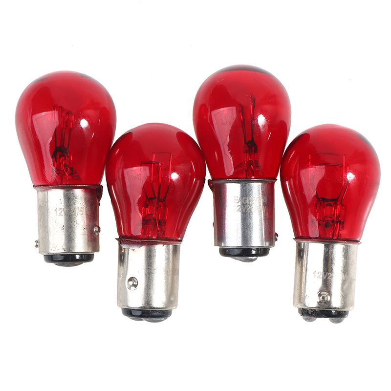2 uds BAW15D luz trasera de freno roja bombilla de coche 12V luces de advertencia de señales de giro