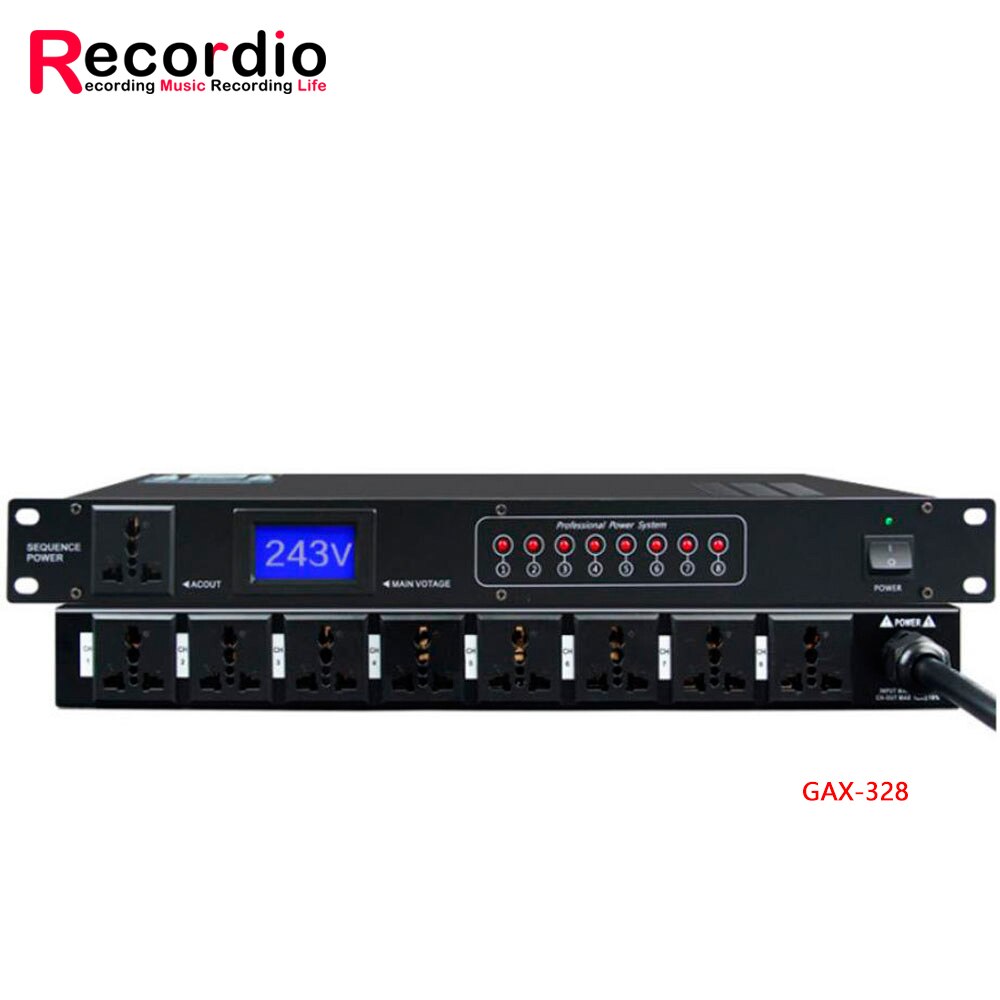 GAX-318 10 channel high power 30A dj sound system power sequence controller: GAX-328