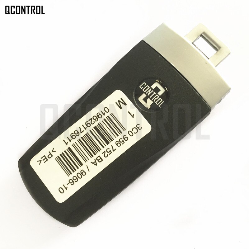 Qcontrol bil fjernbetjening smart nøgle diy til vw/volkswagen 3 c 0959752ba /  hlo 3 c 0959752ba til passat/cc/magotan