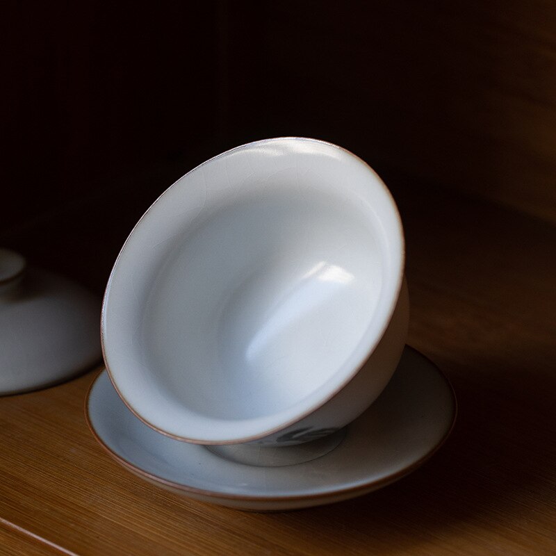 160ML Keramik Gaiwan Nette Katze Porzellan Terrine Chinesische Alte Glasur Jingdezhen Teaset Teekanne Schüssel für vielfältige Tee Porzellan