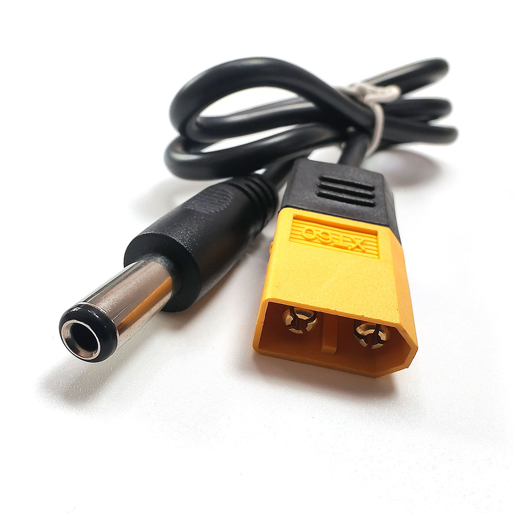 Conector tipo bala macho XT60 a Cable de alimentación macho DC DC5525, adaptador de 5,5x2,5mm para soldador electrónico TS101 PINE64