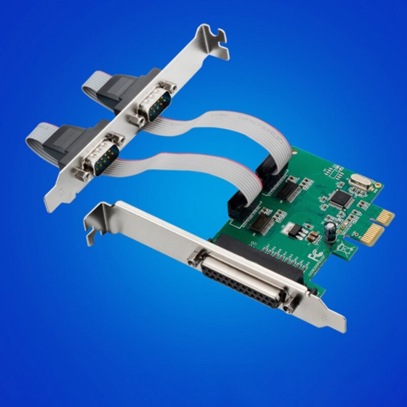 Carte de contrôle PCI-E 2S1P parallèle série RS-232 + LPT, carte d&#39;extension de Port d&#39;impression CH382L pour imprimante PC