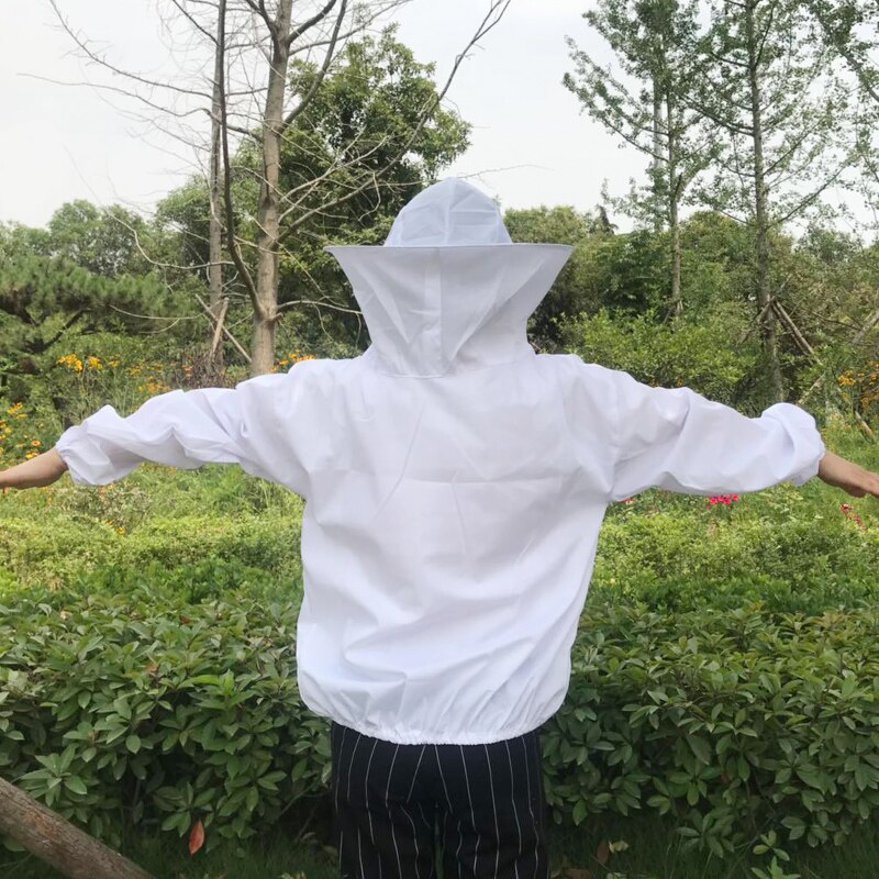 Vestuário branco para apicultura, roupa protetora adequada para altura de 150cm-180cm (sem calças), 1 peça