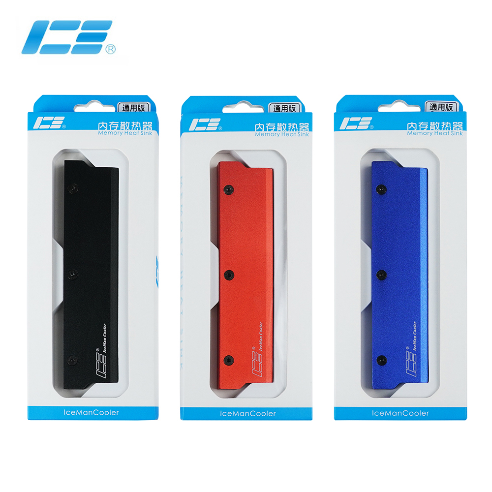 Iceman refroidisseur RAM dissipateur thermique armure pour ram refroidisseur mémoire aluminium dissipateur thermique RAM de bureau veste noir bleu rouge