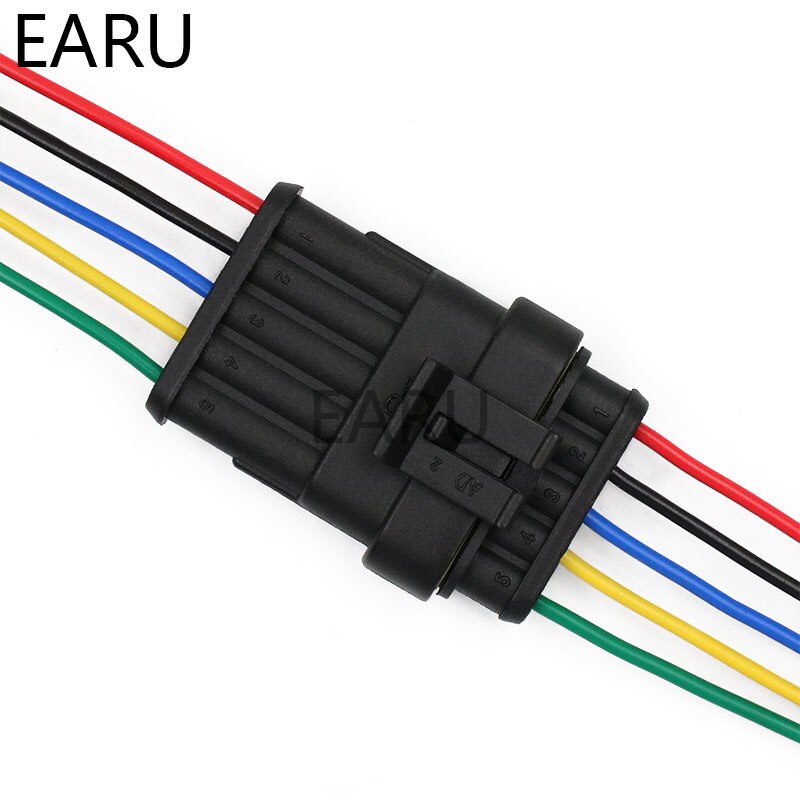 1einstellen Ampere 1P 2P 3P 4P 5P 6P Weg Wasserdichte Elektrische Auto Stecker männlich Weiblich Stecker mit Draht kabelbaum für Auto Motorrad