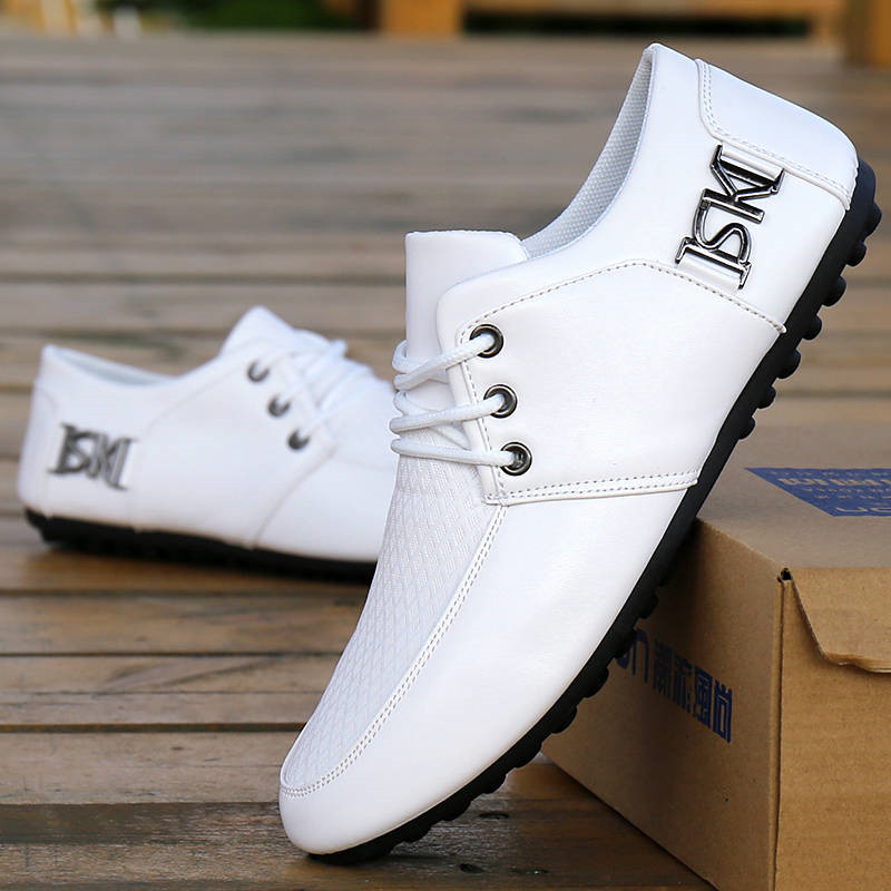 Loafers Shoes Men's Casual Shoes Non-slip Male Flats Breathable Sneakers Men Loafers Lightweight Zapatillas Hombre: White / 8