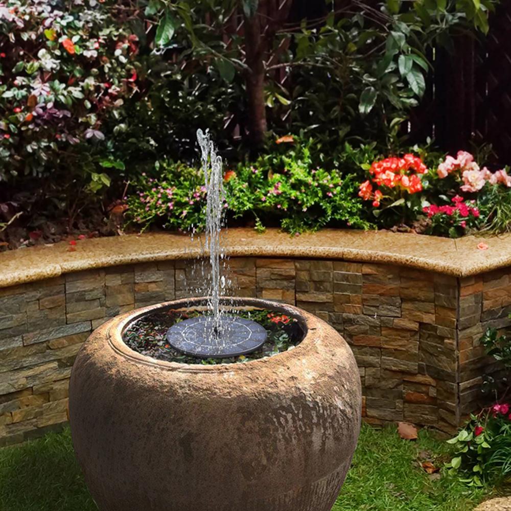 800mAh Solar Powered Fountain Garden Pool Pond Solar Panel Floating Fountain Garden Decoration Water Fountain Built-in Battery