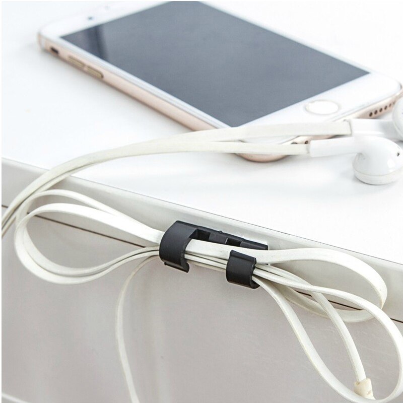 Cabo de fio clipes organizador desktop, estação de trabalho clipes cabo de gestão suporte de carregamento usb linha de dados cabo enrolador do enrolador