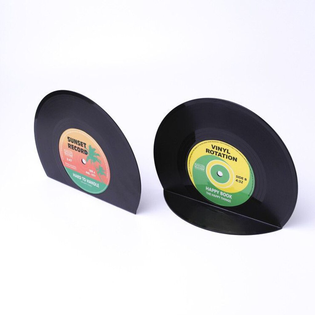 Vintage vinyl plastic boek cd boekensteunen mini boekenplank
