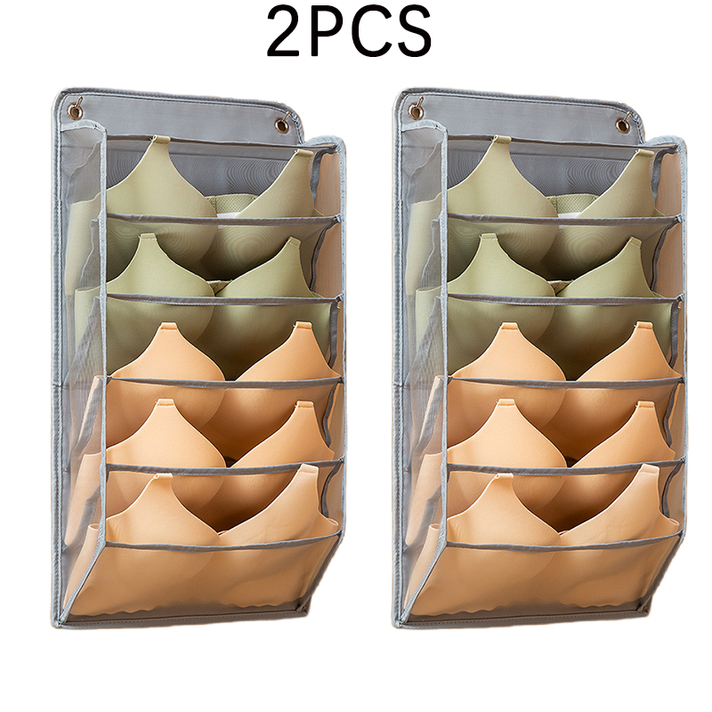 4 stuks ondergoed panty opslag hangende tas wandmontage beha opslag organisator rek thuis closet organisator opbergzakken: plum
