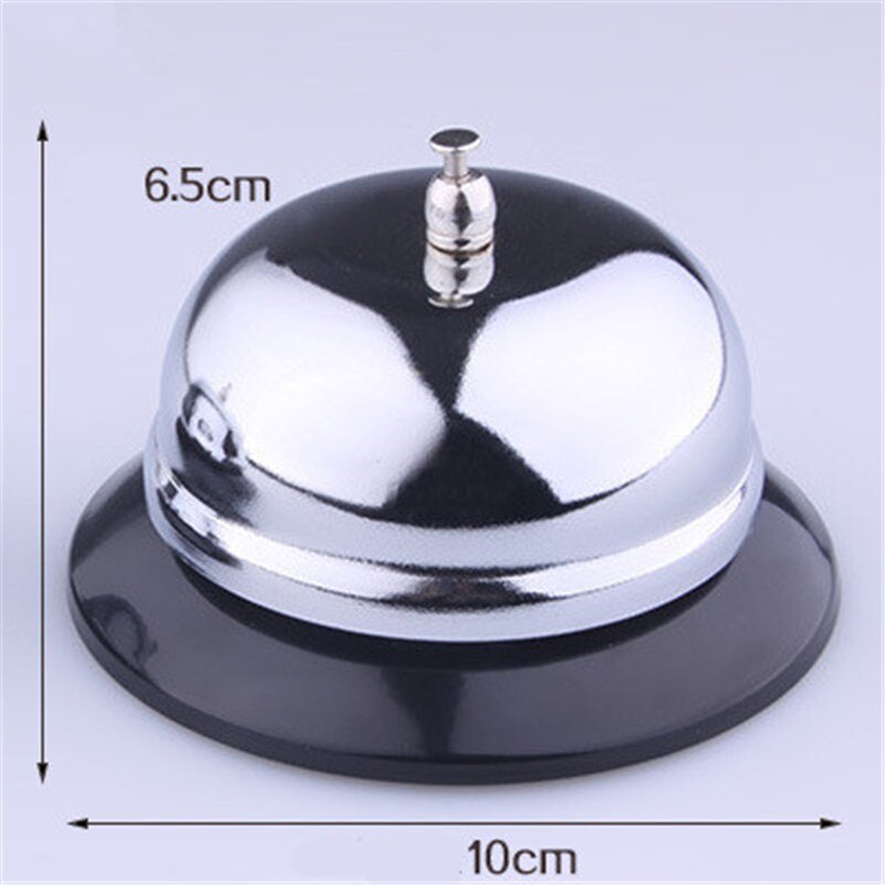 Keuken Hotel Counter 1Pcs Receptie Restaurant 8.5Cm Kerst Craft Kat Bel Bar Ringer Call Bell Service ring Timer: Silver  10xH6.5cm