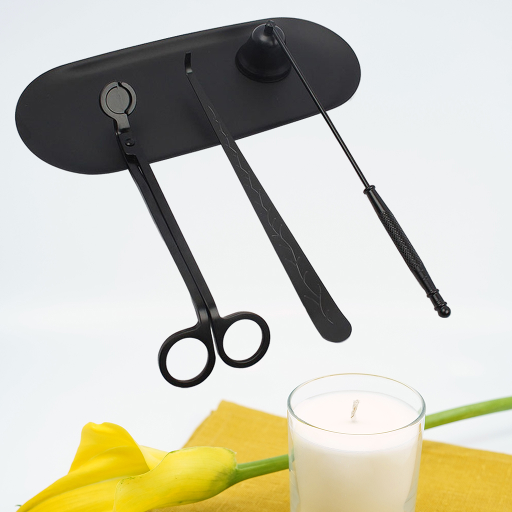 4 in 1 Candle Accessory Set, Candle Wick Trimmer Cutter, Candle Snuffer, Wick Dipper for Wedding Birthday Home Decoration