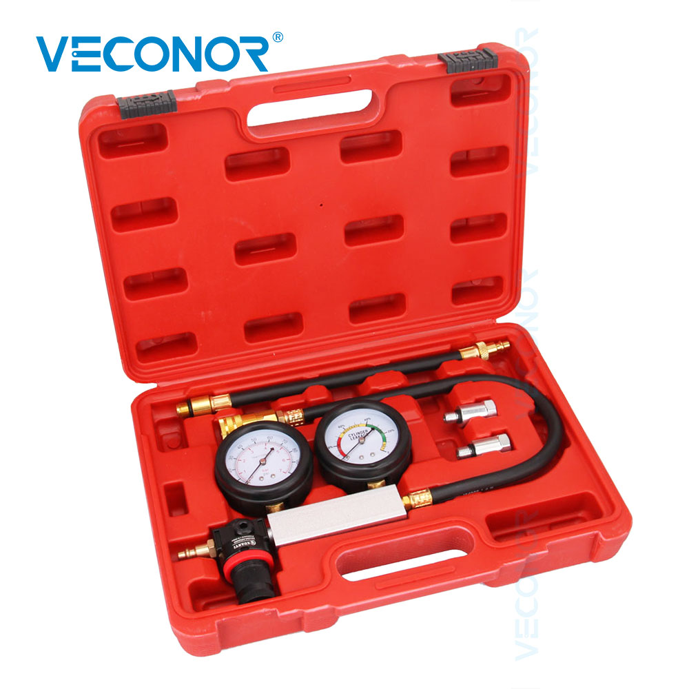 TU-21 Cylinder Leak Detector Inspection Tool Cylinder Leakdown Engine Compression Tester Petrol Engine Pressure Test Gauges