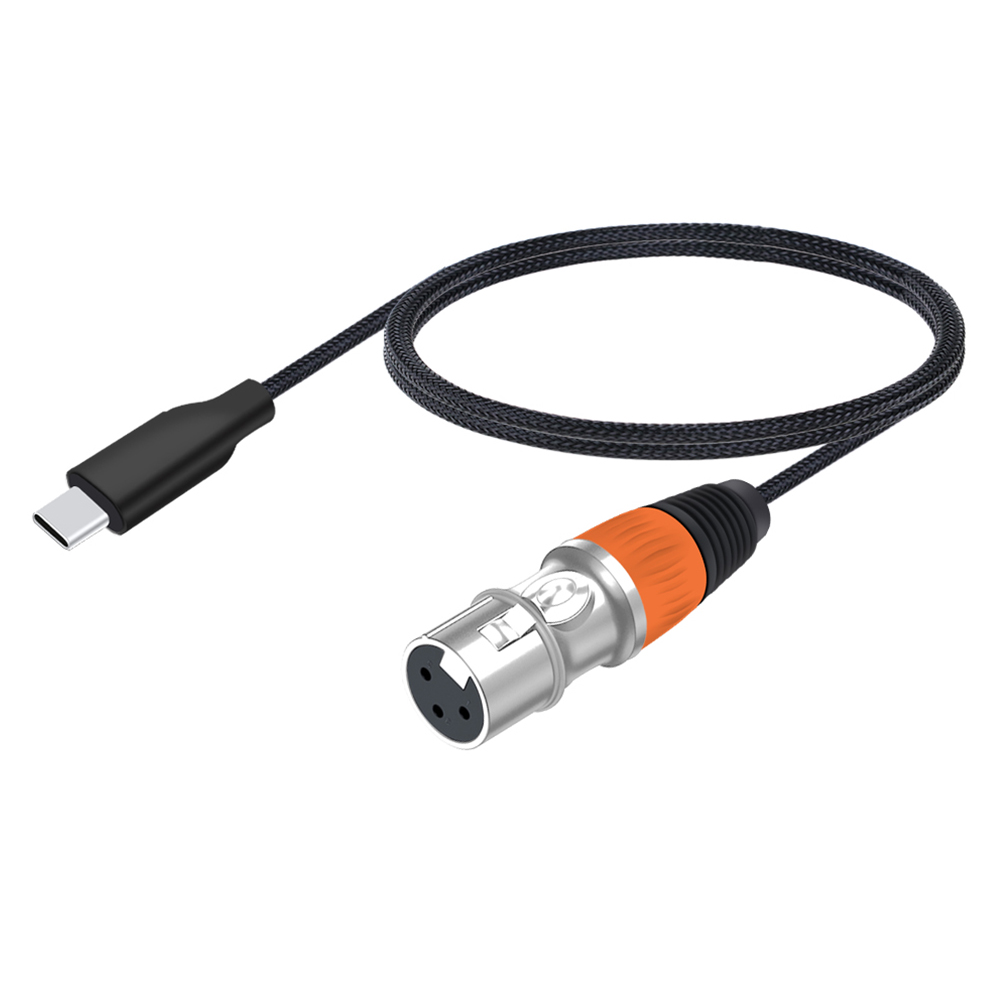 Kabel USB C robić XLR, adapter konwerter XLR robić USB C, kabel stereofoniczny USB typu C robić 3-pinowego XLR męskiego/żeńskiego wyjścia robić wzmacniacza, głośnika: zgniły zielony / <= 0.5 m