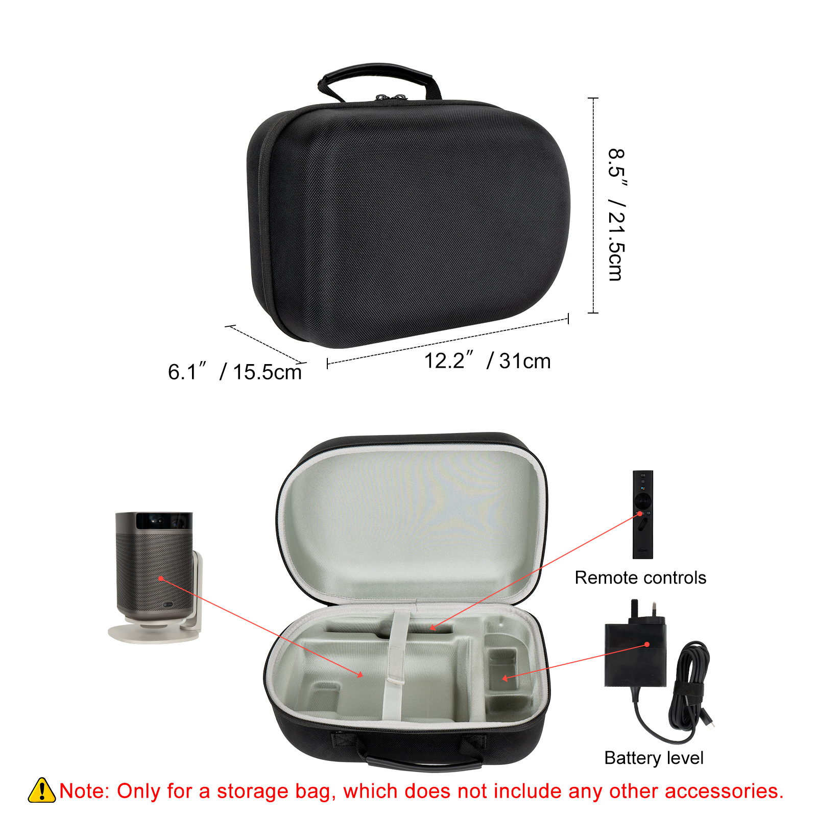 Portable Storage Bag Case For XGIMI MOGO Pro MOGO 2 Pro Hard EVA Travel Carrying Case For Projecter Accessories
