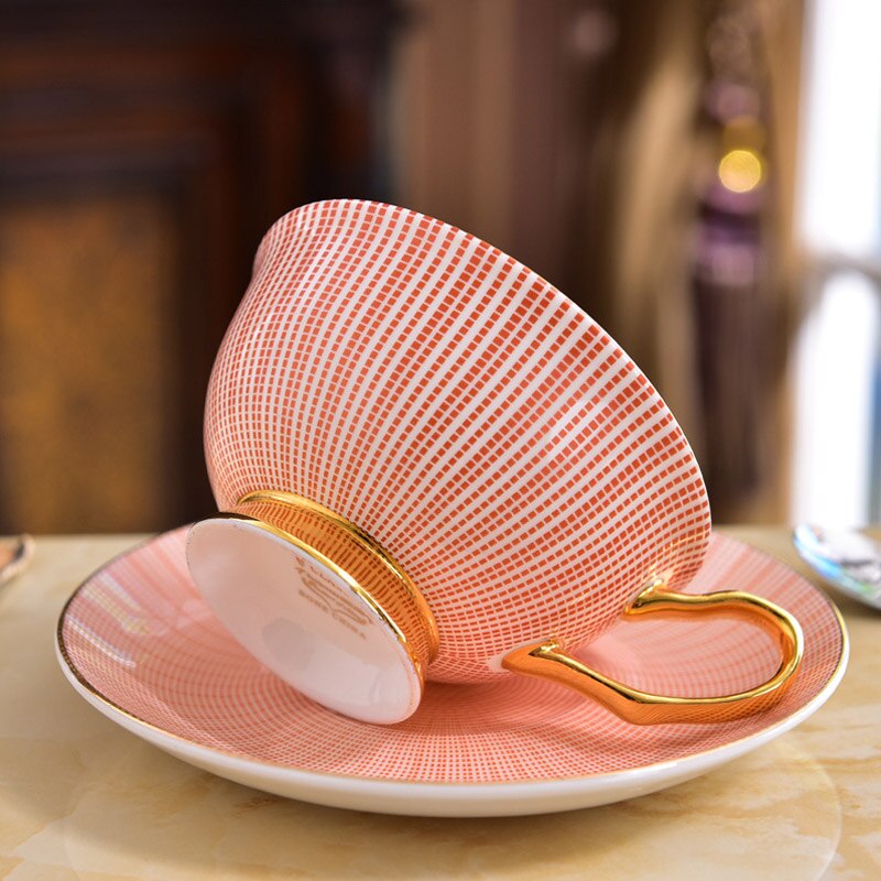 GLLead China Keramische Kopje Koffie Bone China Thee Kopjes En Schoteltjes Set Ontbijt Melk Theekopje Porselein 200 ml Drinkware