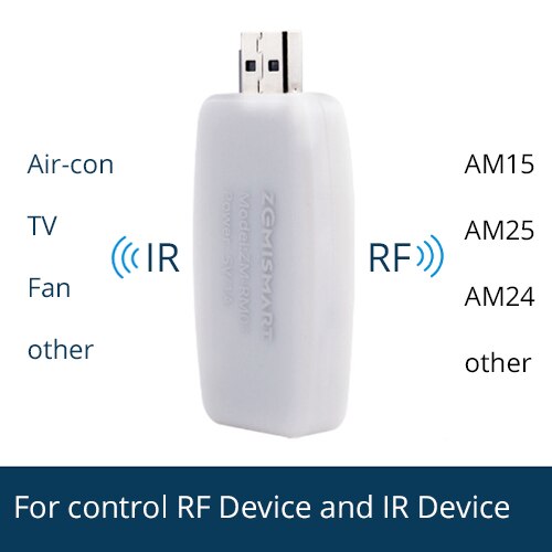 Zemismart Tuya Wifi USB Dongle For Am15 RF Roller Shade Motor App Control Mini Smart Curtain Motor: IR RF Convertor