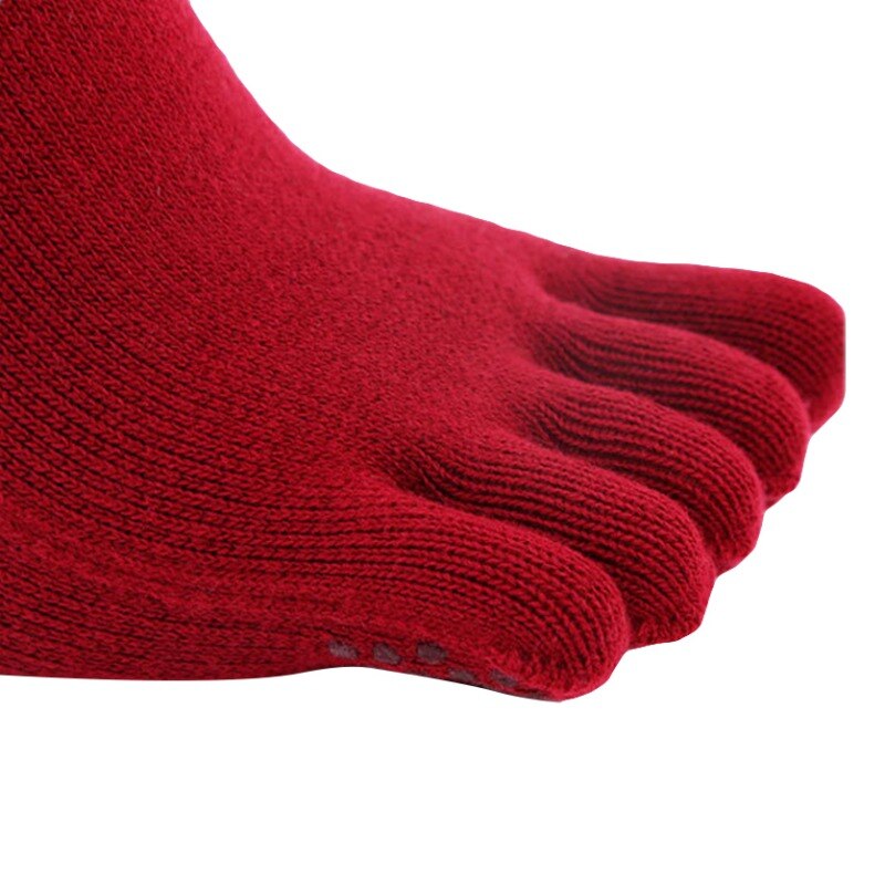 1 paire de chaussettes d'orteil de Yoga ensemble de gants antidérapants complet doigt chaussettes gants costume coton absorbant la sueur chaussettes de sport