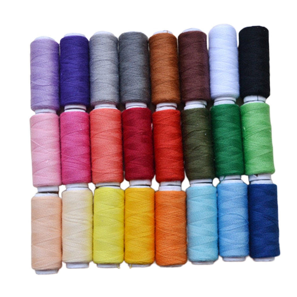 Overlocker Thread (24 Pcs) - 24 Colors Polyester Thread Set for Overlock, Embroidery, Quilting, Sewing
