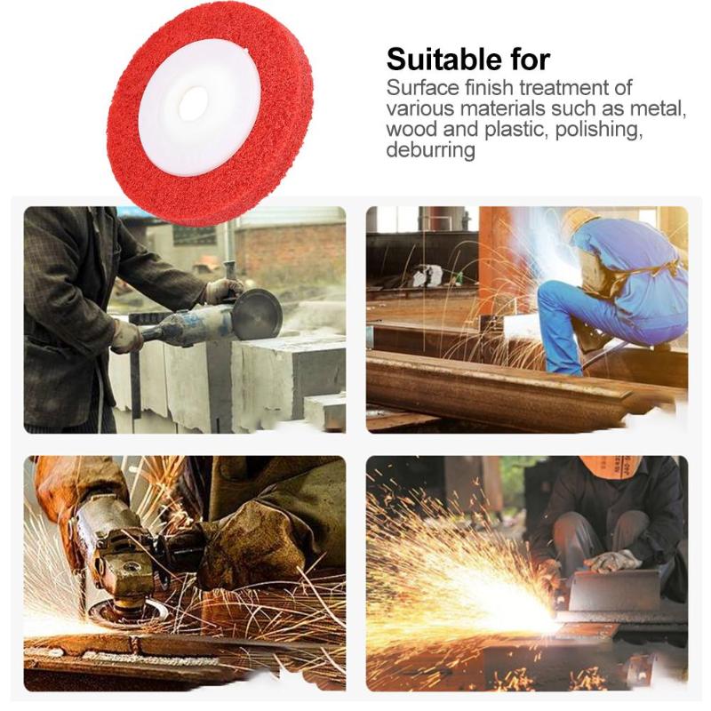 Nouvelle roue de polissage en laine de Nylon roue Abrasive Non tissée disque de meulage en métal outil de polissage de roue Abrasive Non tissé
