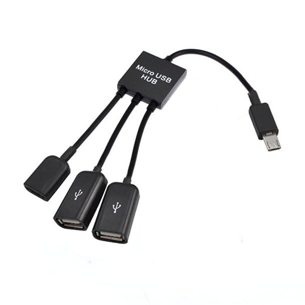 Micro usb hub 3 in1 usb otg kabel adapter usb kabel multi hub uitbreiding splitter hubs kabel adapter converter 20 j 29: Default Title