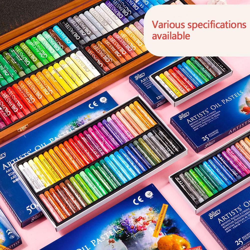 50 Colors Oil Pastel For Artist Student Graffiti Soft Pen Crayon Drawing School Pastel Supplies Set Stationery Art Painting Y4T5