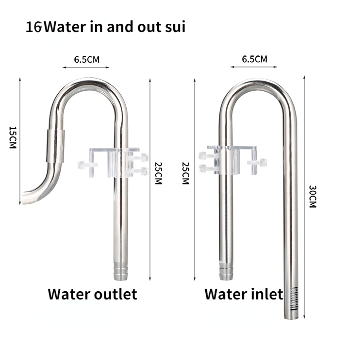 Aquarium Filter Rvs Externe Filter Accessoires Inlaat En Uitlaat Water Verwijderen Olie Film Lelie Buis Aquarium Filter: A-16MM 16MM