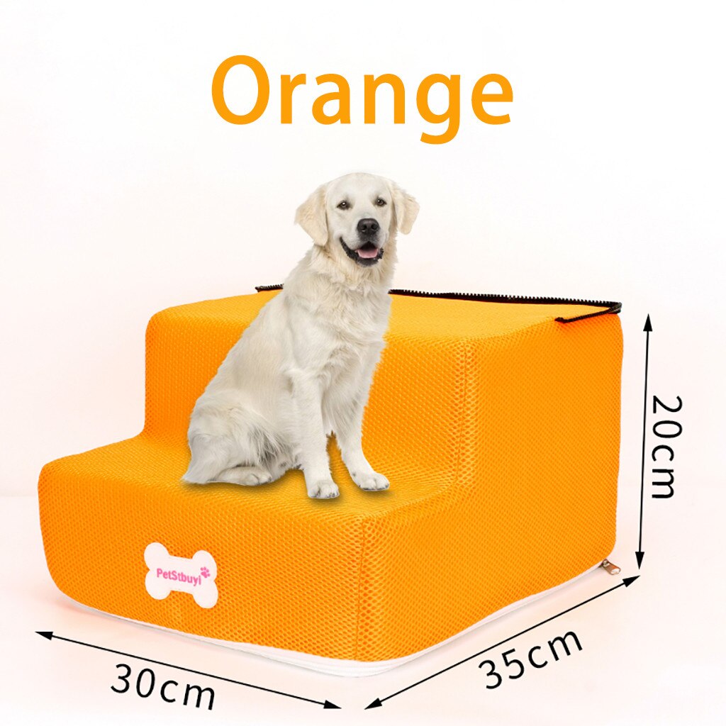 Hond Huis Hond Trappen Huisdier 3 Stappen Trap voor Kleine Hond Kat Pet Ramp Ladder Anti-slip Verwijderbare honden Bed Trappen FW3