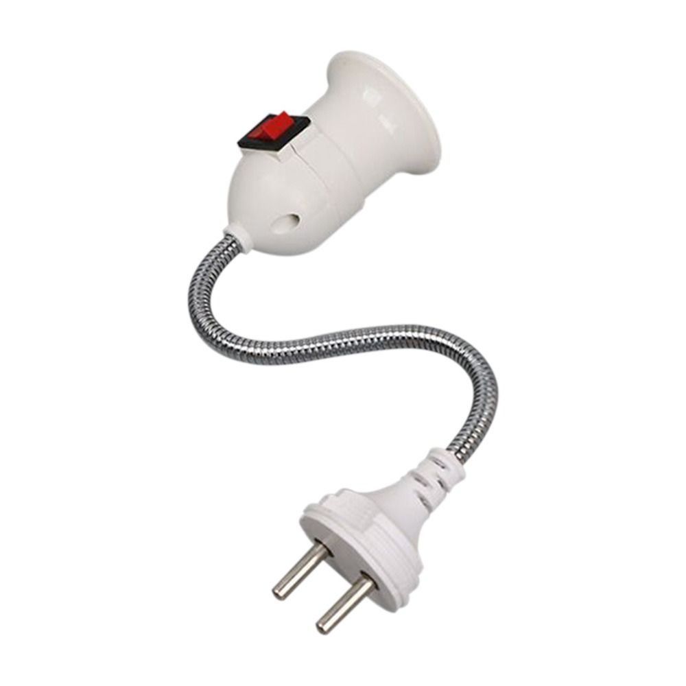 E27- fatning pærefatning lysfatning med afbryder eu us uk stik lampefatning energibesparende led bordlampe led-sokkel lampesokkel: Beige