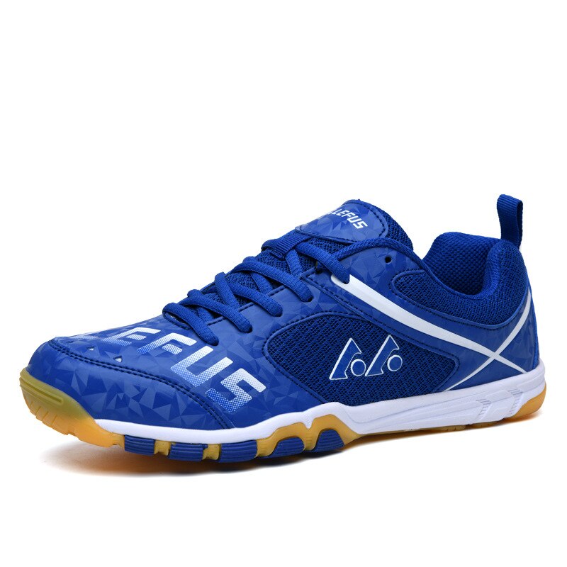 Women Men Table Tennis Shoes Anti-slipery Breathable Pingpong Shoes Shock Absorption Training Shoes For Man Women D0889: Blue / 6