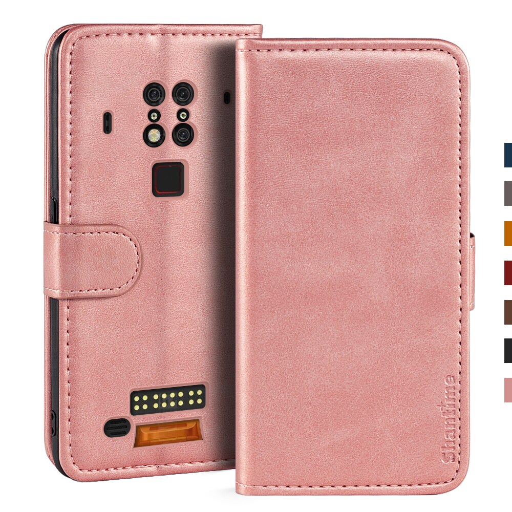 Case For Oukitel WP7 Case Magnetic Wallet Leather Cover For Oukitel WP7 Stand Coque Phone Cases: Rose gold