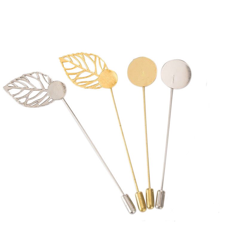 10 st diy boutonnieres kavaj brosch stift pärla kavaj klänning smycken gör tillbehör plagg stift bas tom bricka broscher  d147