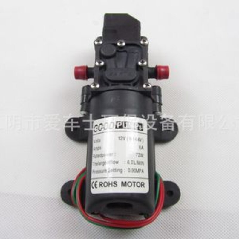 Bomba de diafragma de água dc, bomba de diafragma de 12v, 130psi, 6l/min, bomba de água de alta pressão automática, impulsionadora, interruptor automático de 72w