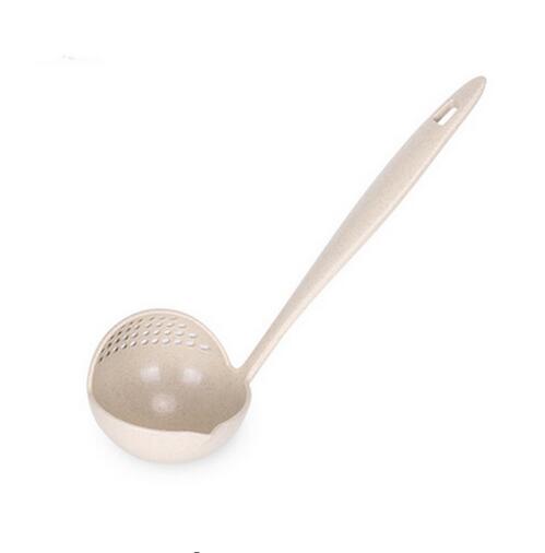 1 stk 2 in skeer si langskaft suppeskeer bordservice plastske til madlavning  mx73739: Beige