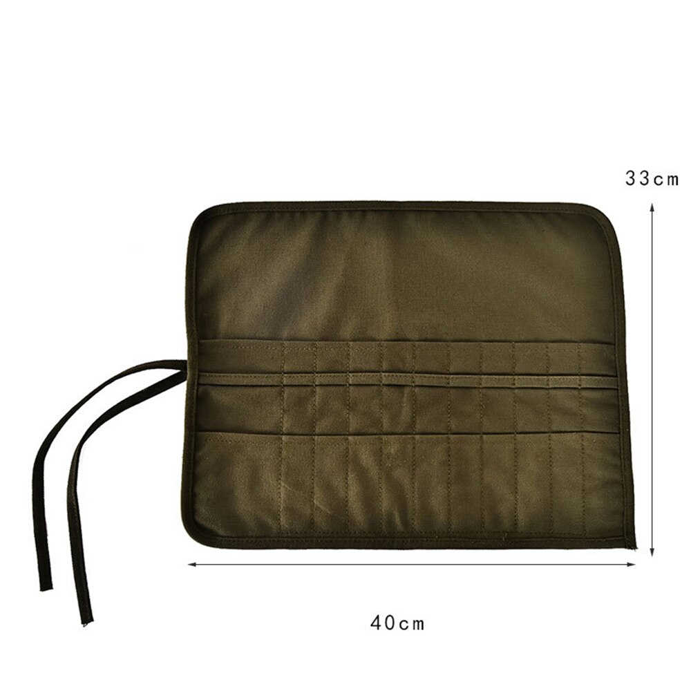 20 Slots Pencil Case Roll Pencilcase School for Girl Boy Pen Bag Canvas Penal Crayon Pouch Stationery Kit Cartridge Pencilfolder