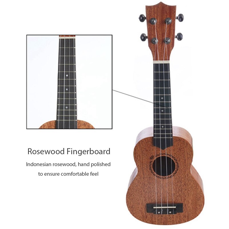 21 Inch Ukulele Tenor Sopraan Mahonie Palissander 4 Strings Hawaiian Gitaar Ukulele Tas Muziekinstrumenten