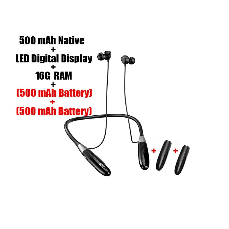 200 godzin bezprzewodowe słuchawki Bluetooth HiFi słuchawki basowe magnetyczny pasek z pałąkiem na kark sportowy zestaw słuchawkowy wodoodporne słuchawki douszne wymienna bateria: Flagship 2