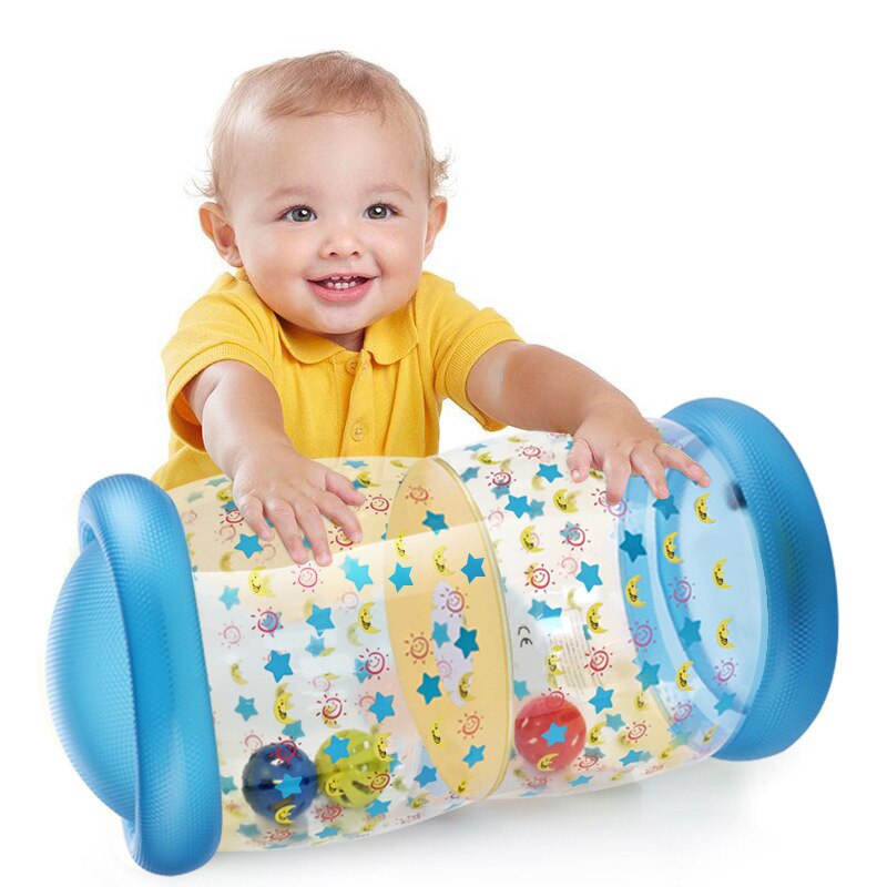 Kruipen Leren Roller Met Bells Peuter Staande Vroege Educatief Speelgoed Lnflatable Speelgoed Zuigelingen Roller Pvc Baby Fidget Speelgoed