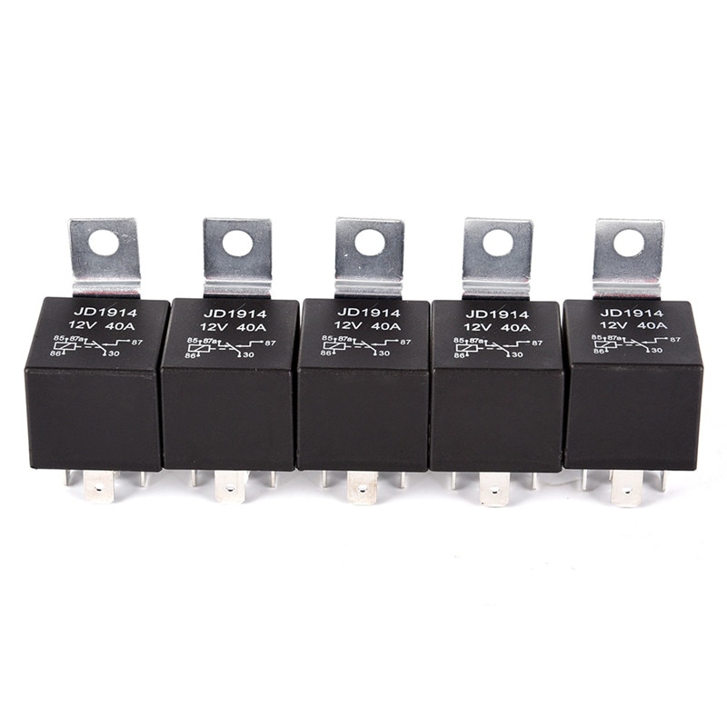 1pc 5 Pin 40A Waterproof Car Relay Long Life Automotive Relays Normally Open DC 12V/24V Relay for Head Light Air Conditioner
