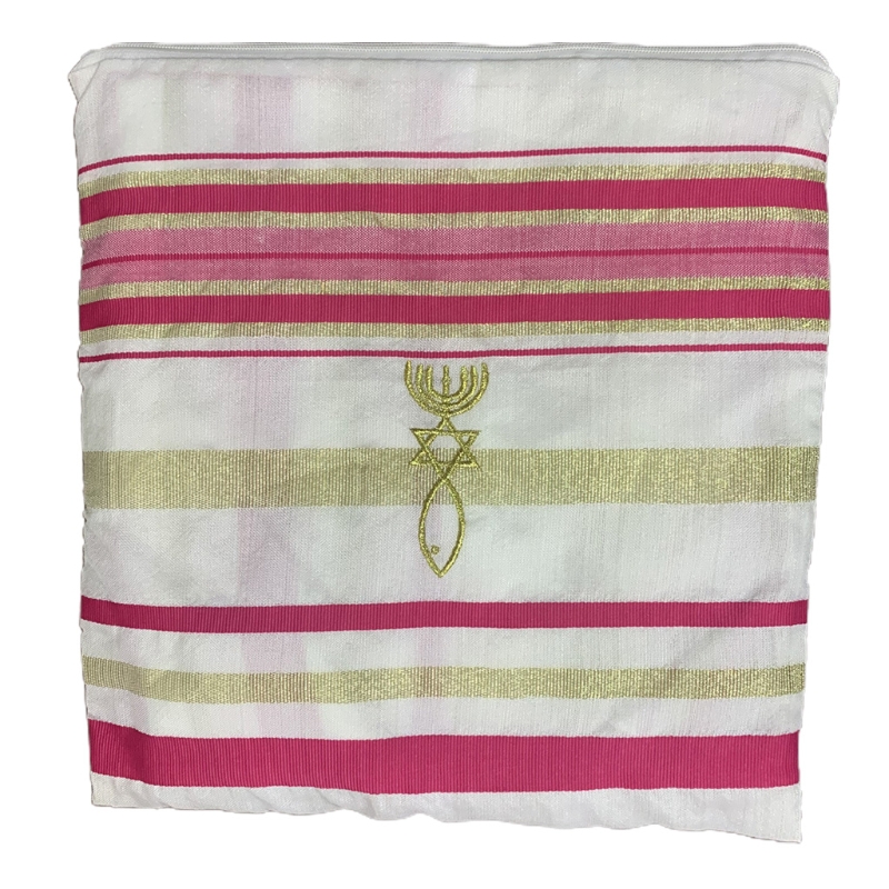 Messiansk tallit bönesjal för kvinnor och män tallit bönesjal talitnia: Rosa