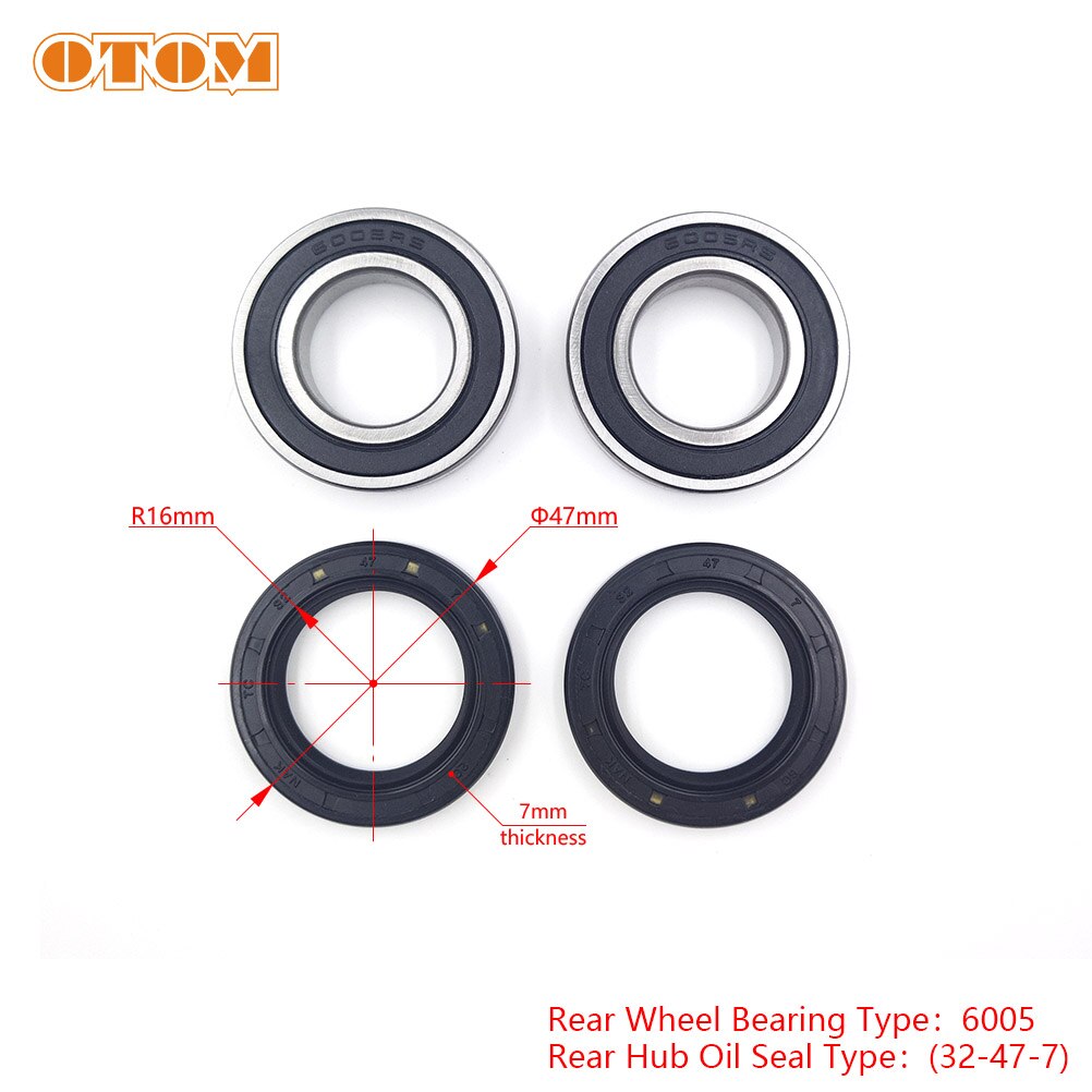 OTOM Motorcycle Front And Rear Wheel Bearing Hub Oil Seal Kit For KTM SX SXF EXC EXCF XCW SMR HUSQVARNA TC TE TX FX FS Motocross