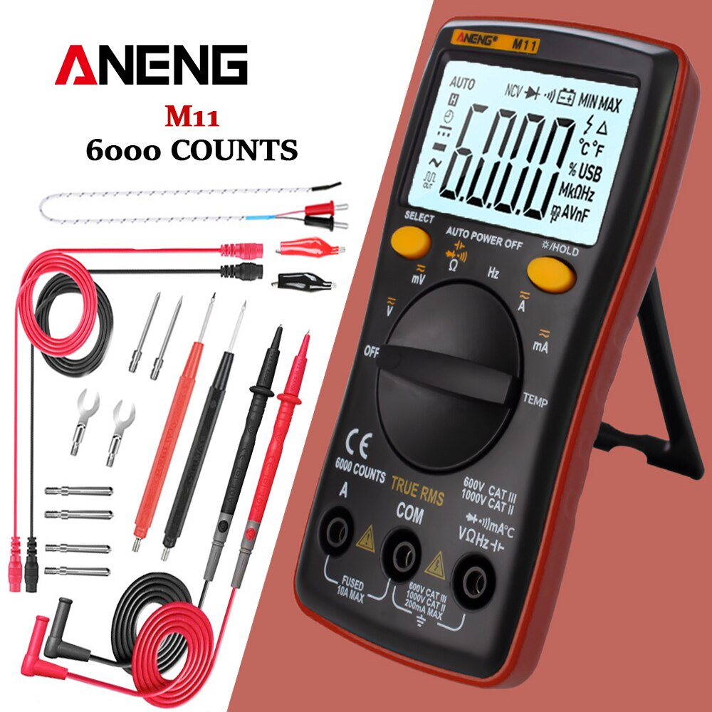 M11 Smart Digitale Multimeter 6000 Telt Profissional Transistor Tester Multimetro Multitester Analogico Lcr Meter Test