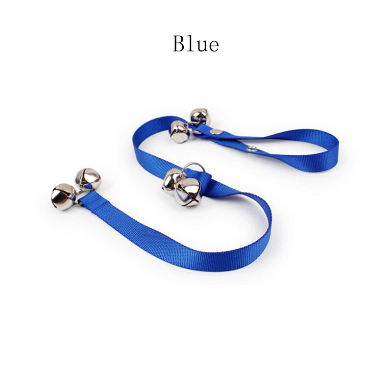 Sonnette pour animal domestique corde | Corde, plusieurs couleurs, réglable 6/7 cloches pour animal de compagnie, collier de chien, fournitures pour animal de compagnie, de noël, formation de chien, sonnette de sonnette: M / Blue