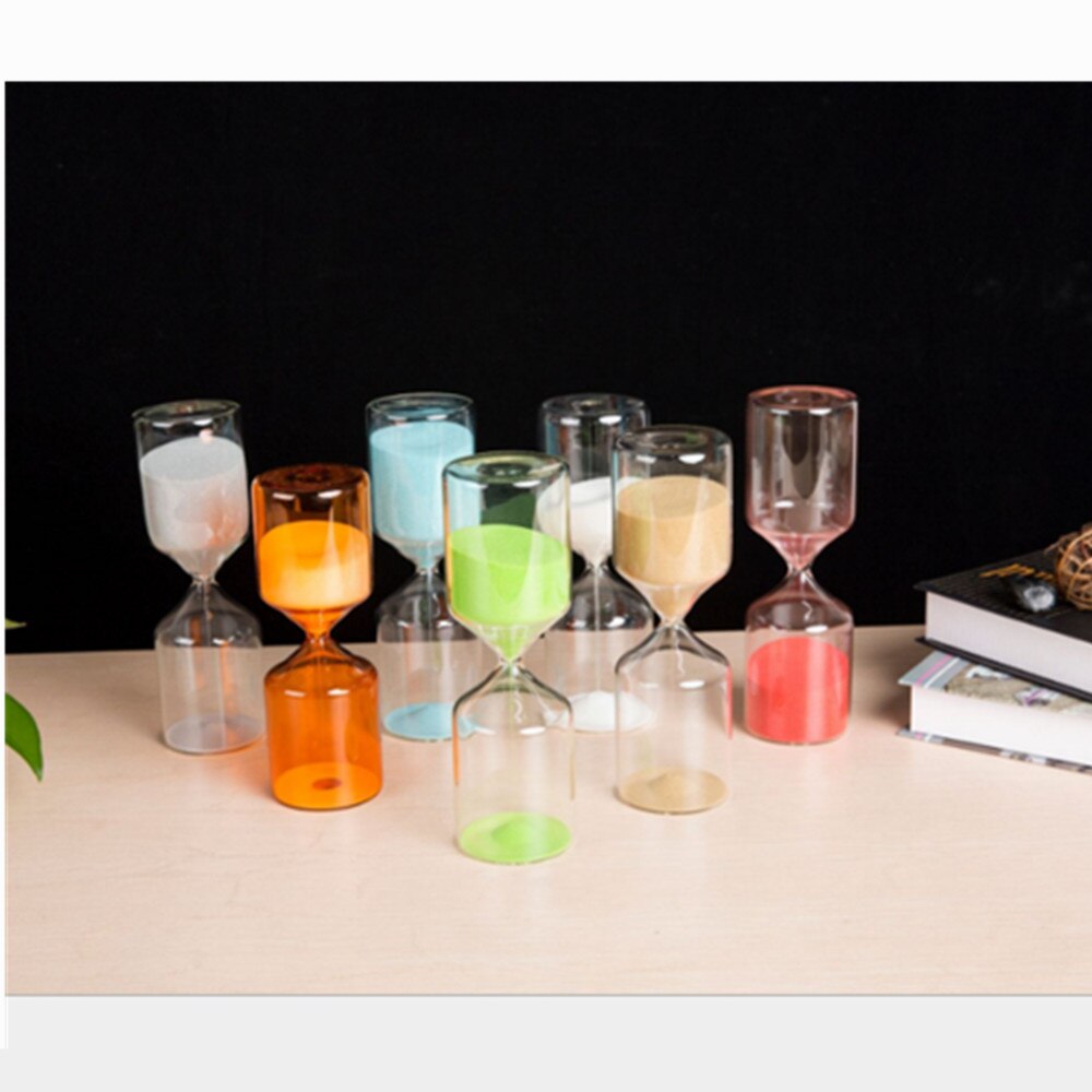 15mins Cylinder Glass sand timer 15 minutes Home decoration hourglass cooking calculate timer birthday sand timer hourlgass