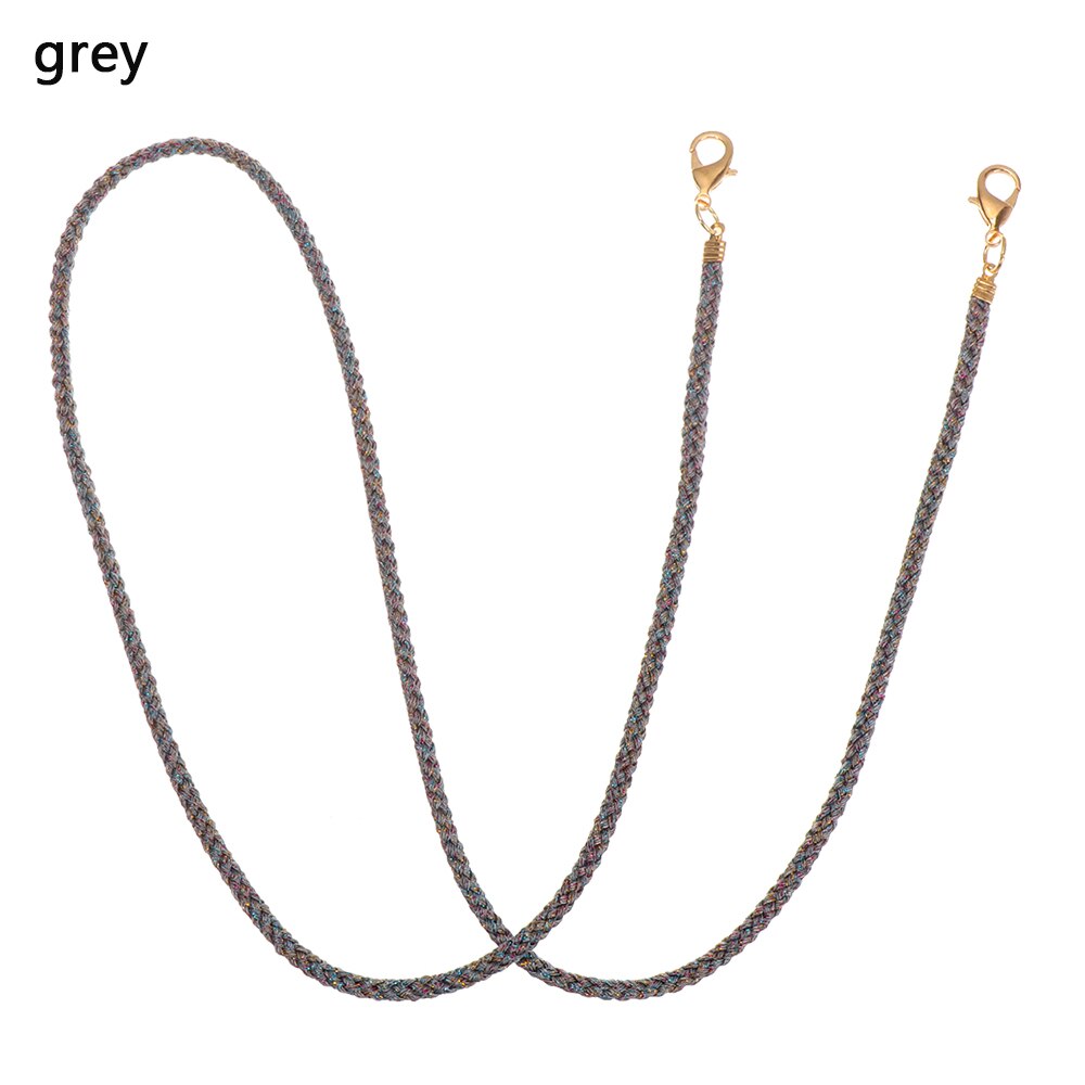 Leer Hoge Elasticiteit Zonnebril Lanyard Strap Ketting Lenzenvloeistof Bril Ketting Koord Leesbril Riem: grey2