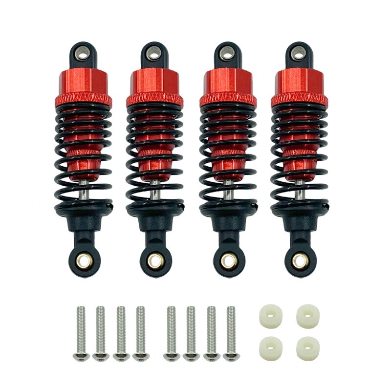 4Pcs Aluminium Legierung Stoßdämpfer Dämpfer Set für Tamiya TT-01 TT01 TT-02 TT02 1/10 RC Auto Upgrade Teile: red