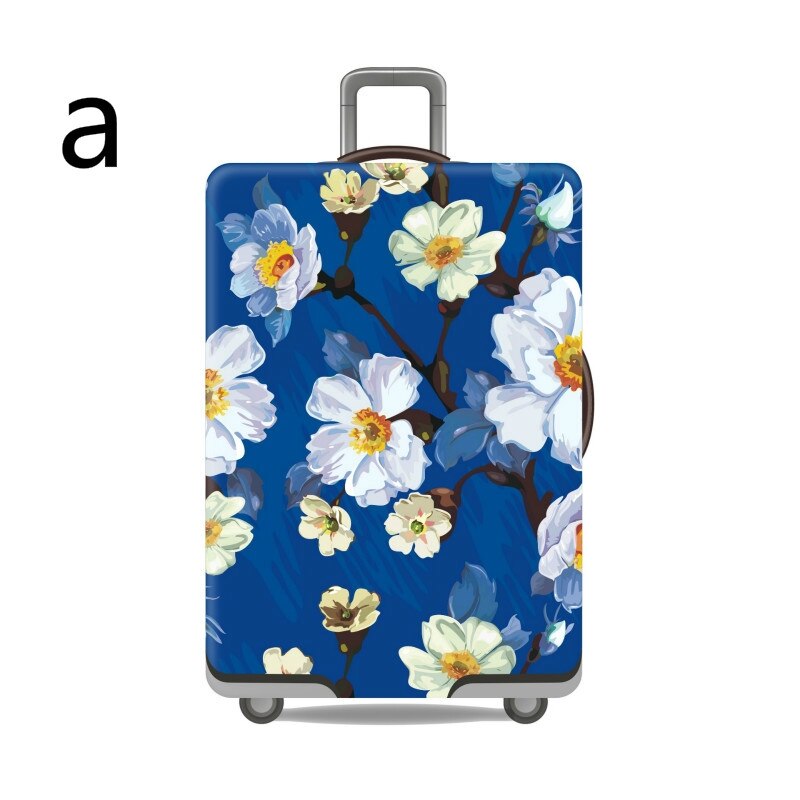 Flower Travel Luggage Protective Cover Thicker Elastic Fabric Colorful Trolley Suitcase Cover For 18-32 inch: a / XL