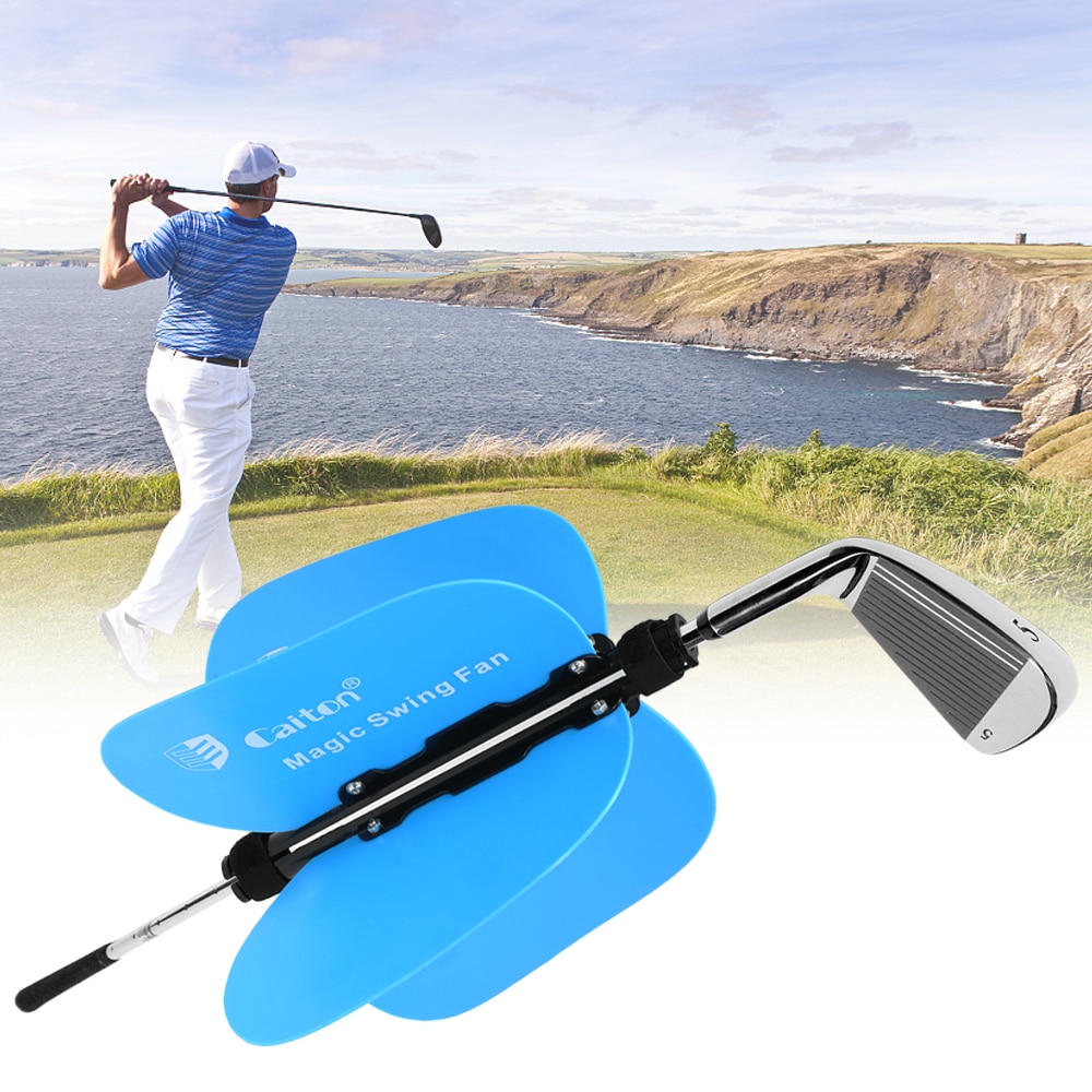 Golfträningshjälpmedel golfhjul svingtränare fläkt kraft hastighet träning grepphjälp löstagbara golftillbehör