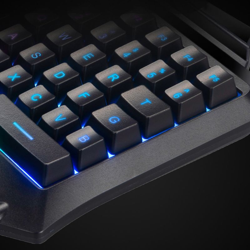 Mechanical One-Hand Gaming Keyboard Portable LED Backlight Mini Gaming Keyboard